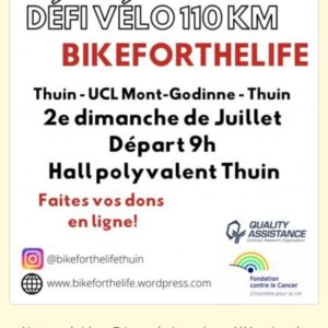 Défi vélo 110 km Thuin-Godinne-Thuin : RDV le 12 Juillet