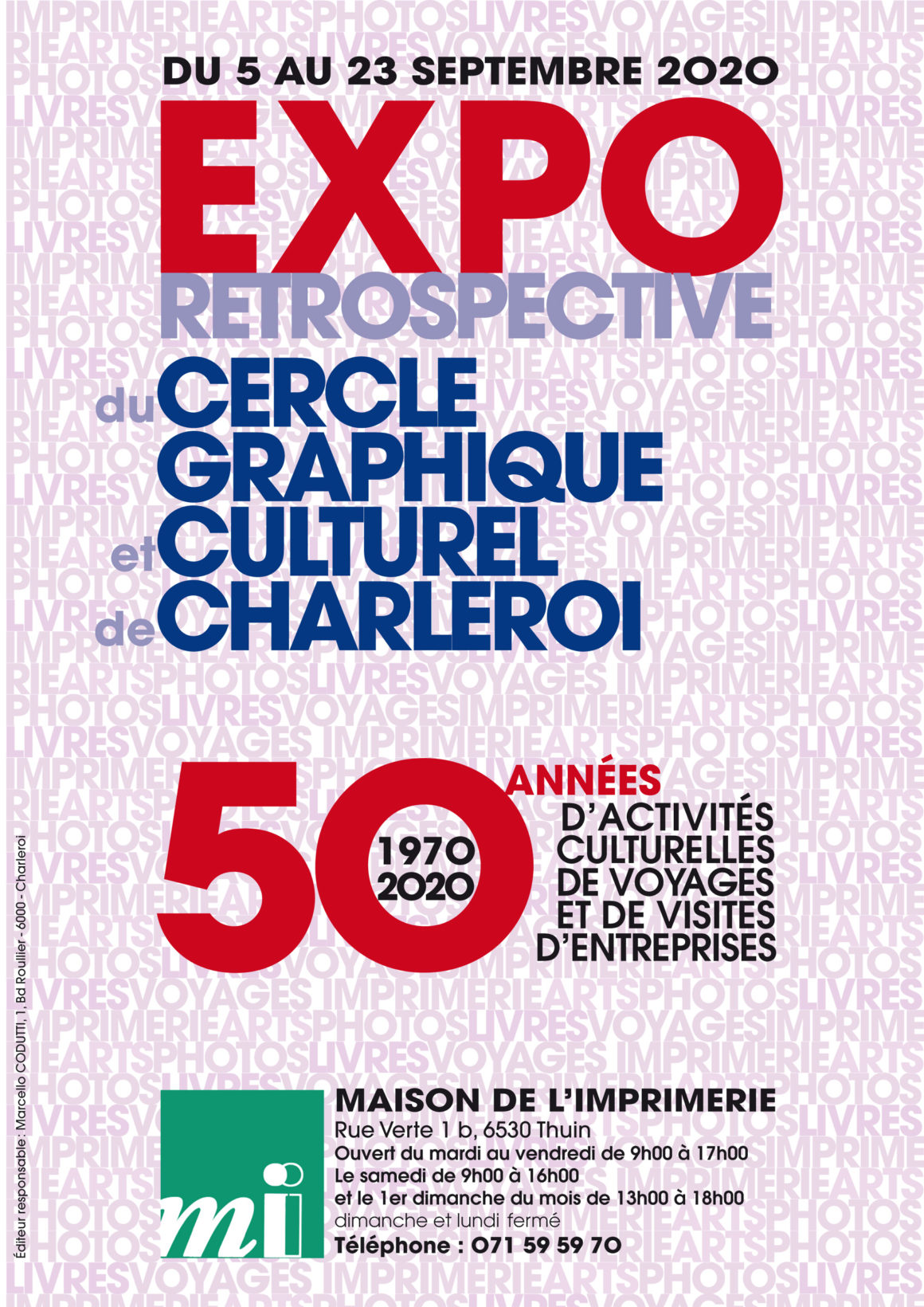 EXPO RETROSPECTIVE du CERCLE GRAPHIQUE et CULTUREL de CHARLEROI