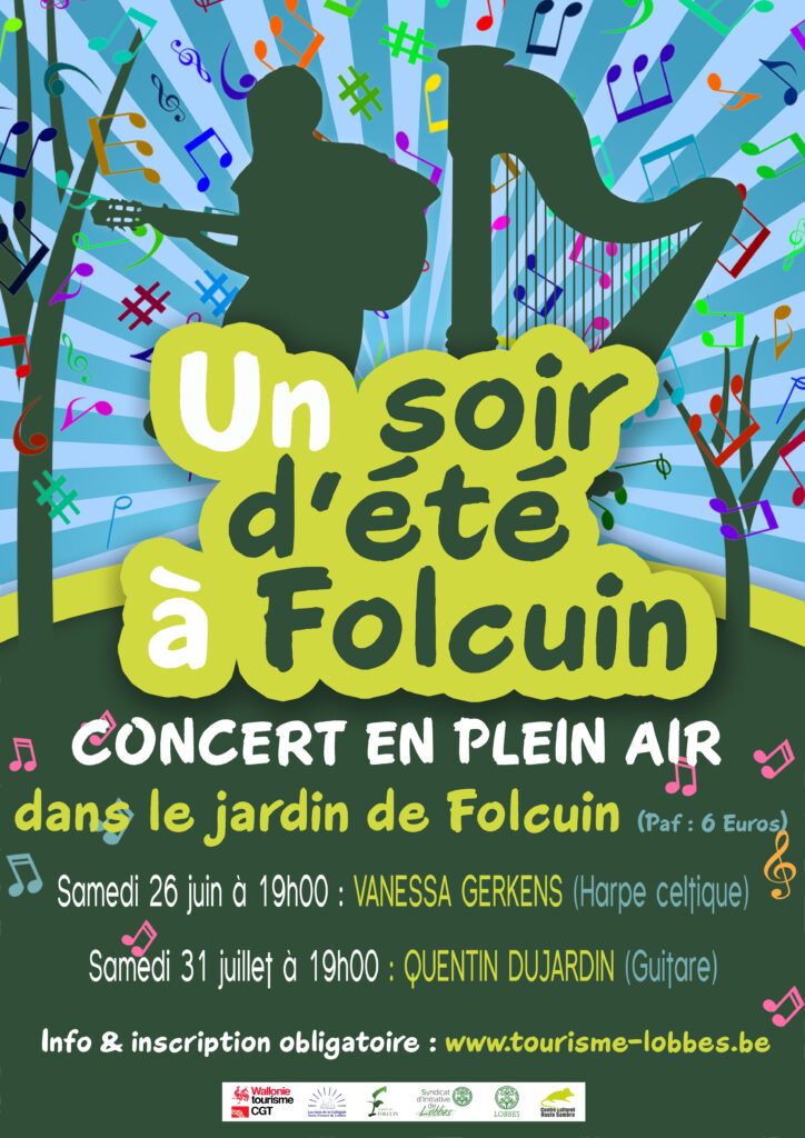 Un Soir d’été à Folcuin 2021 Festival de musique du monde Lobbes - Samedi 26 juin 2021 (19h00) & Samedi 31 juillet (19h00) (paf : 6 euros – inscription obligatoire)