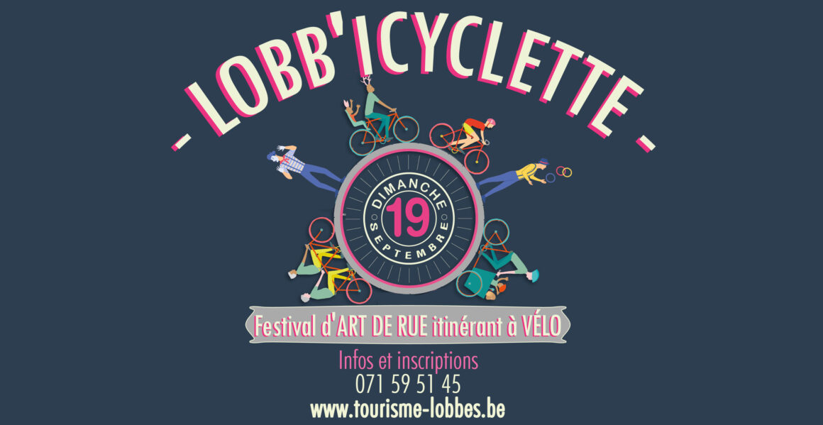 Lobb'icyclette est un fesvital d'art de rue itinérant à vélo. Késako? Seul, en famille ou avec votre bulle, enfourchez votre vélo pour une folle aventure de 13km dans les campagnes de Lobbes ! Lors des haltes, nous vous proposons de vous détendre et de profiter de spectacles d'art de rues soigneusement sélectionnés. Acrobaties, sensations, fous rire... garantis. Le parcours est accessible aux enfants mais il est quelque peu vallonné donc prenez vos dispositions. Vous n'avez pas la possibilité de venir en vélo? Pas grave, nous proposons également un parcours pédestre de 9,5km. 2 départs vous seront proposés, le premier en fin de matinée et le second en début d'après-midi. Les places seront mise en vente le samedi 7 août prochain via notre site internet et notre page facebook. Ce projet est organisé avec le soutien du Commissariat Général au Tourisme et avec la collaboration du Centre Culturel Haute Sambre