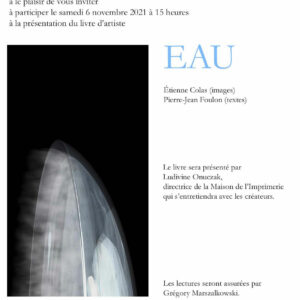 Présentation du livre d’artiste : « EAU »