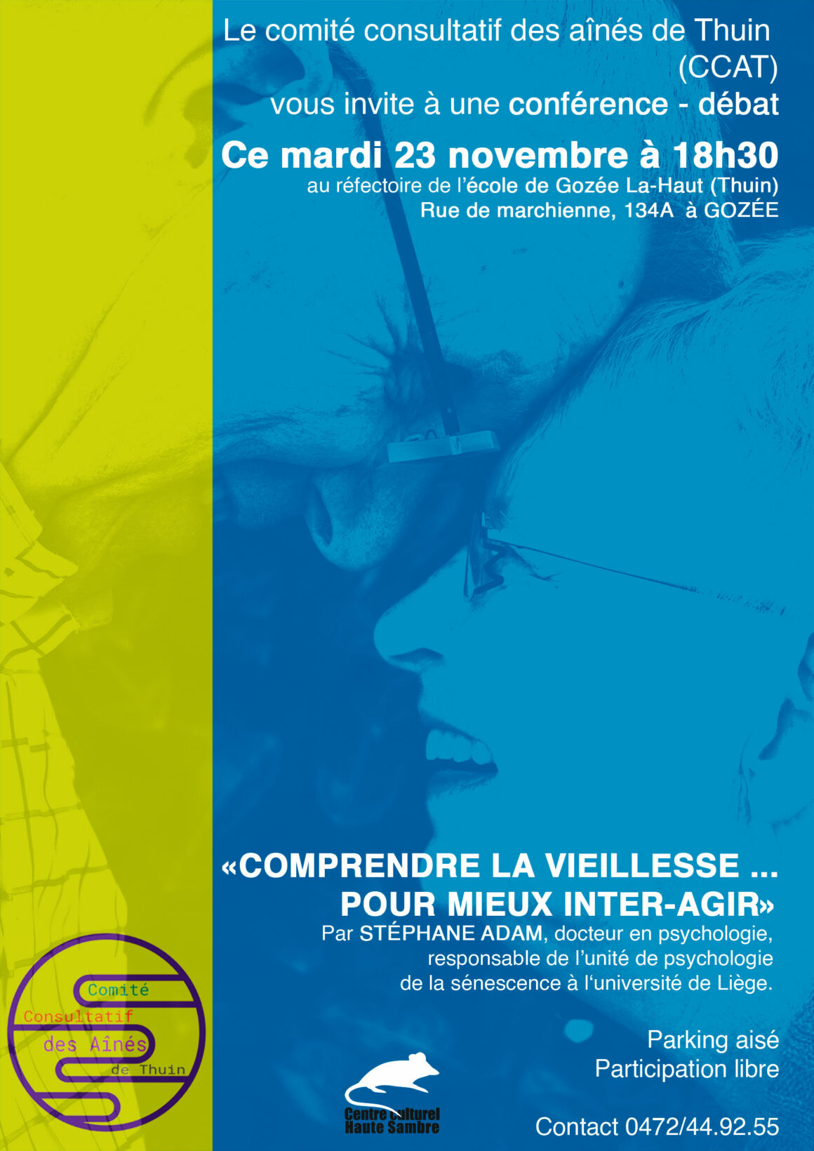 Conférence – débat «Comprendre la vieillesse … Pour mieux inter-agir»