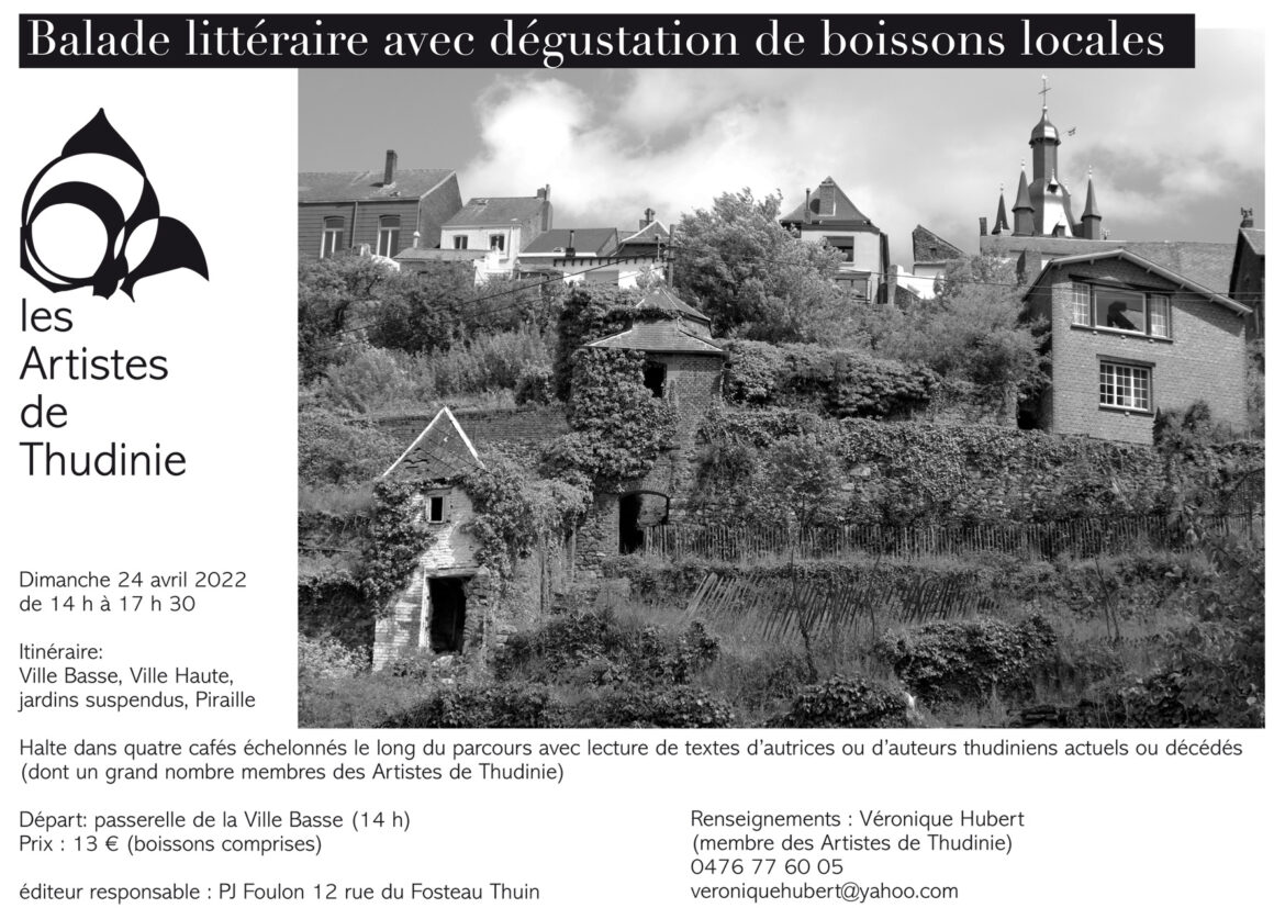 Balade littéraire avec dégustation de boissons locales – Dimanche 24 avril 2022 de 14h à 17h30