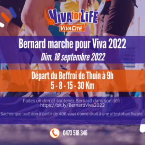 Bernard marche pour VIVA