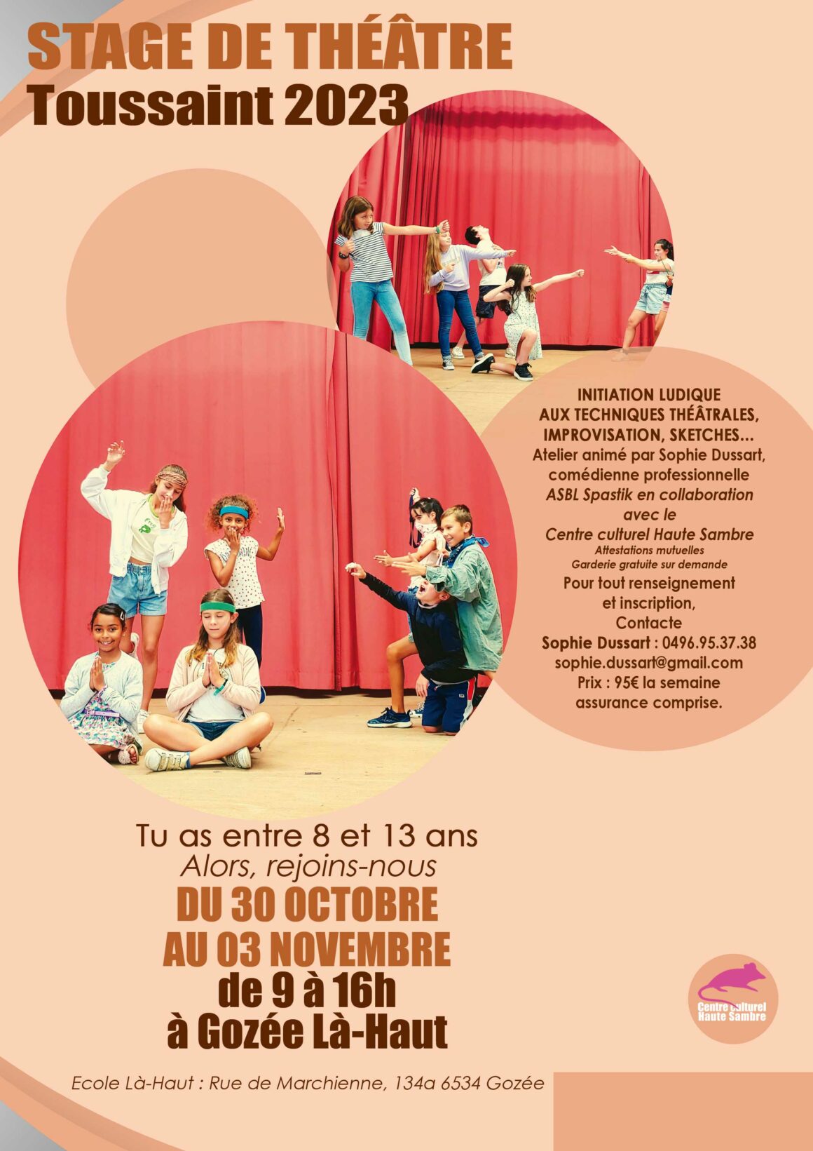 Stage de Toussaint Théâtre à Thuin