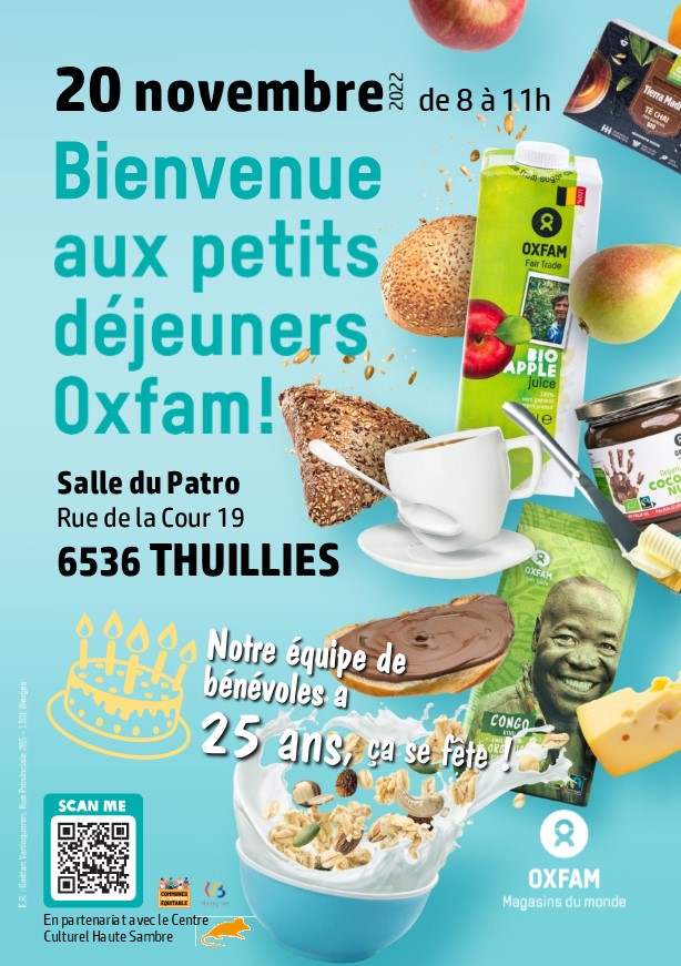 Petits déjeuners des bénévoles Oxfam de Thuin