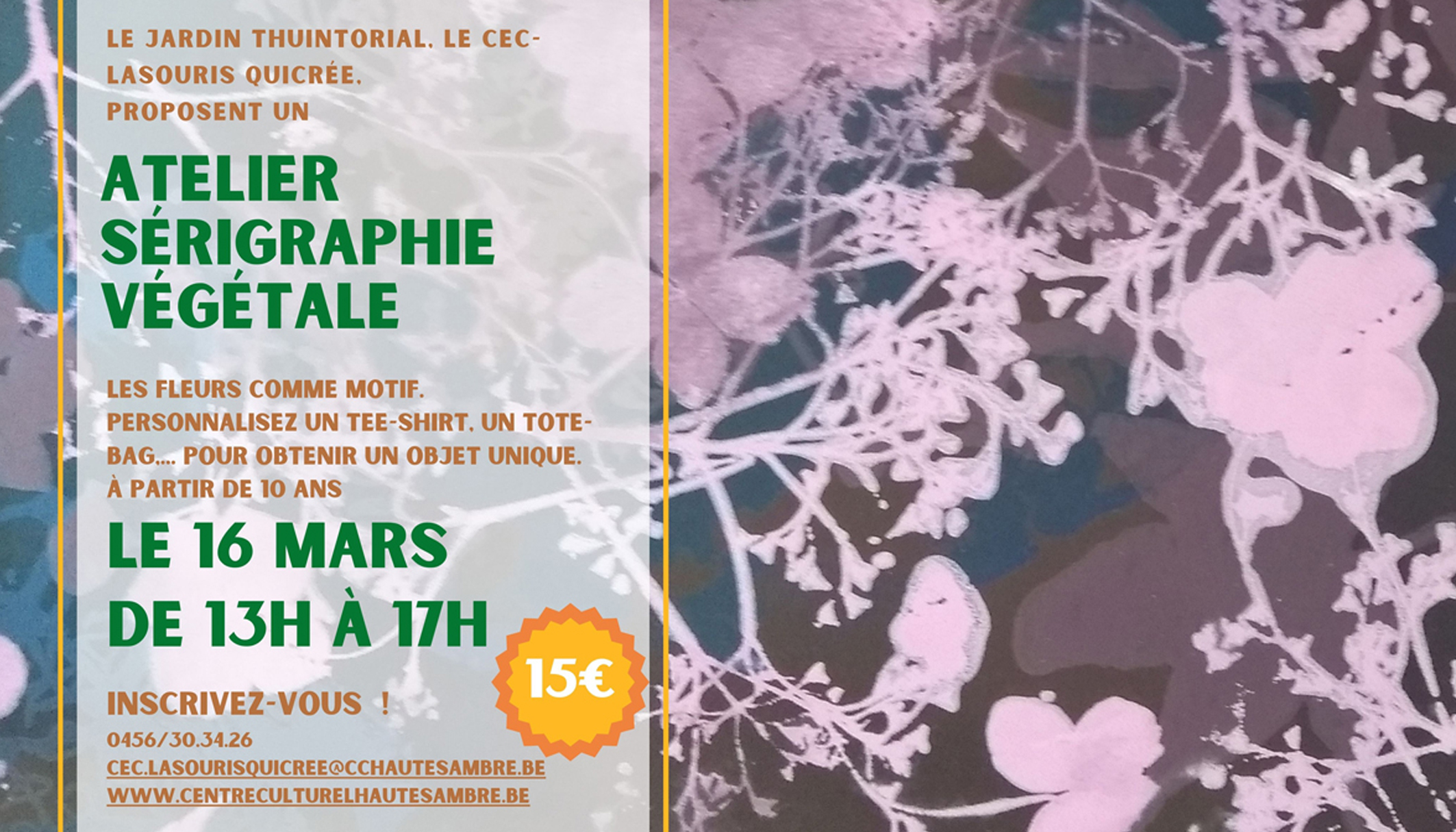 Workshop : Sérigraphie Végétale