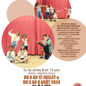 Stages Théâtre 8-13ans à Gozée