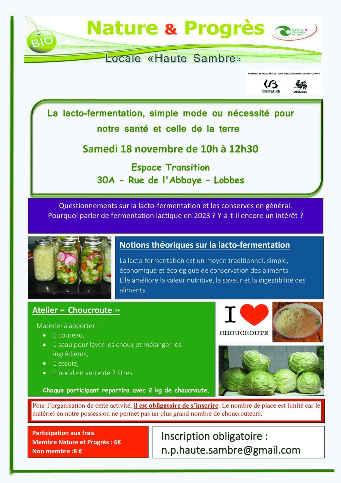 Rencontre – atelier sur la lactofermentation