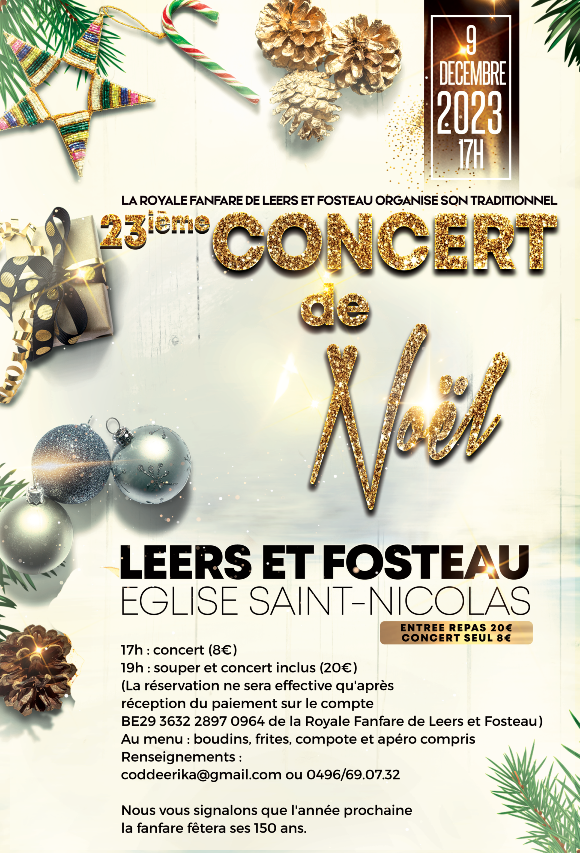 Concert de Noël à Leers et Fosteau