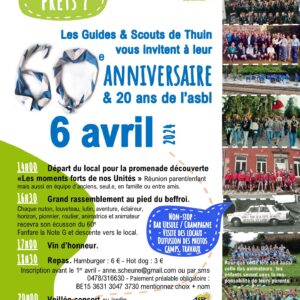 60iéme anniversaire des scouts et guides de Thuin