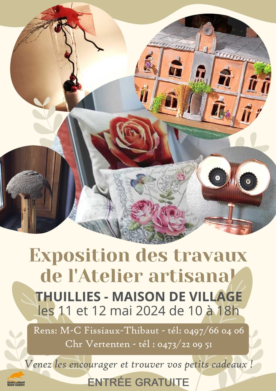 Exposition des travaux de l’Atelier d’Artisanat