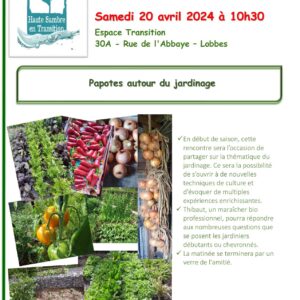 thématique du jardinage à Lobbes