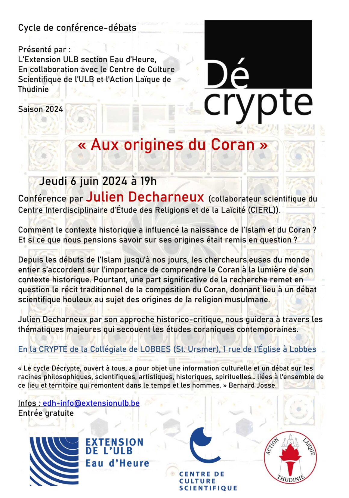 Cycle de conférence-débats « Aux origines du Coran »